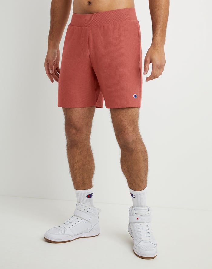 Champion Korte Broek Heren - Koraal - Reverse Weave Cut-Off ( 762940-CQN )